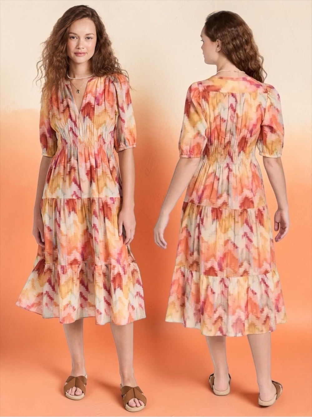 BA&SH Women’s Tiered Ruffle Hem Anissa Dress In Size Large/8